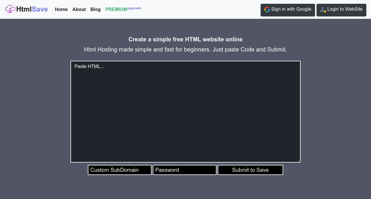 title image of HTML Hosting with...